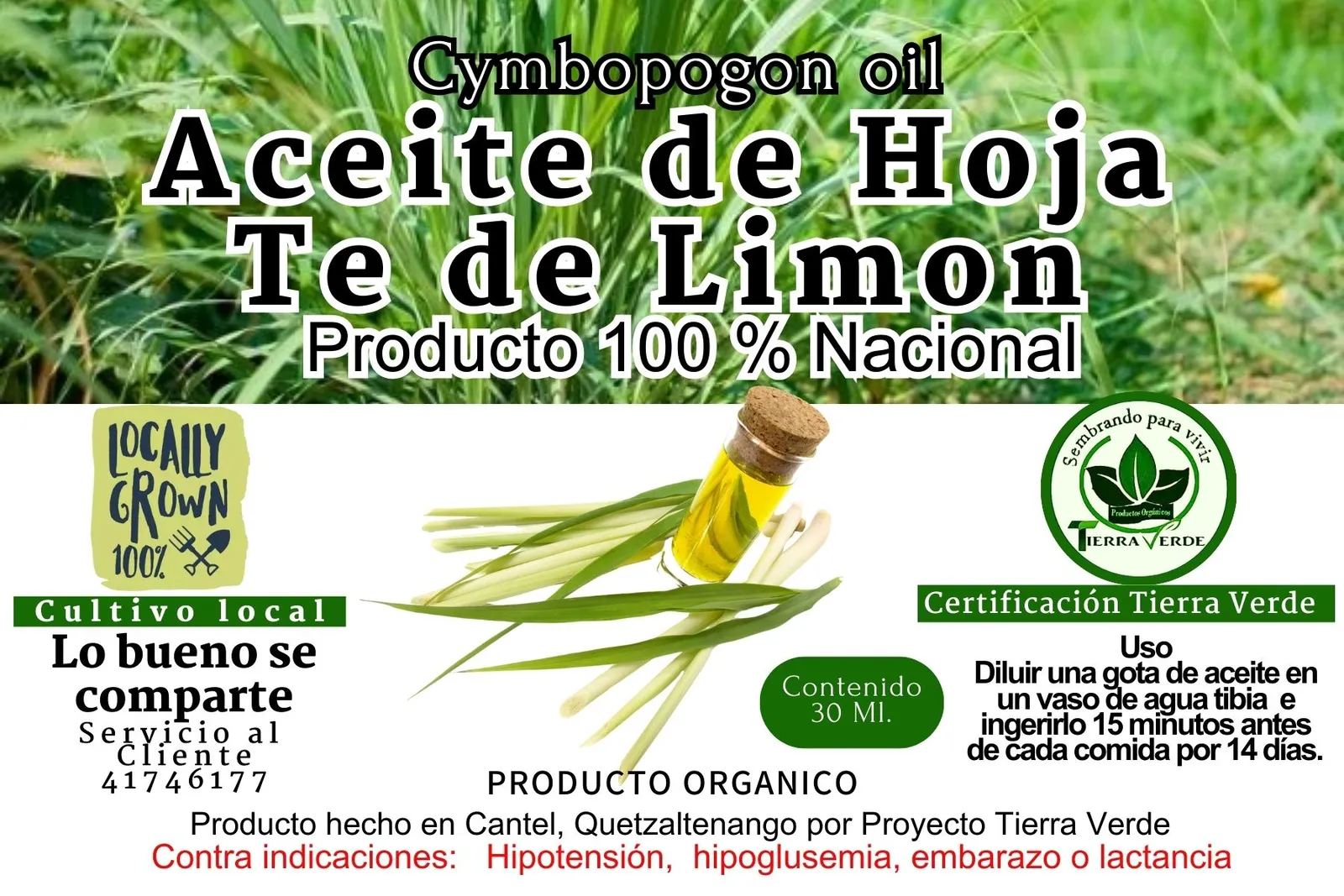 Aceite de Hoja de Te de Limon 30ml